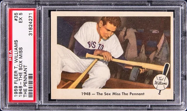 1959 Fleer 1948 - The Sox Miss The Pennant Ted Williams #35 card image
