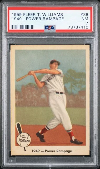 1959 Fleer 1949-Power Rampage Ted Williams #38 card image
