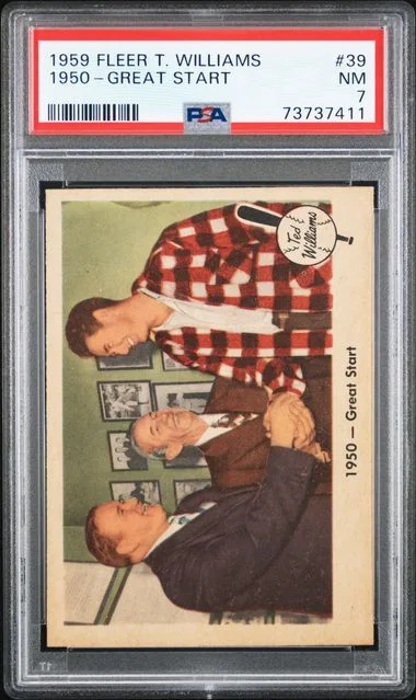 1959 Fleer 1950 Great Start Ted Williams #39 card image