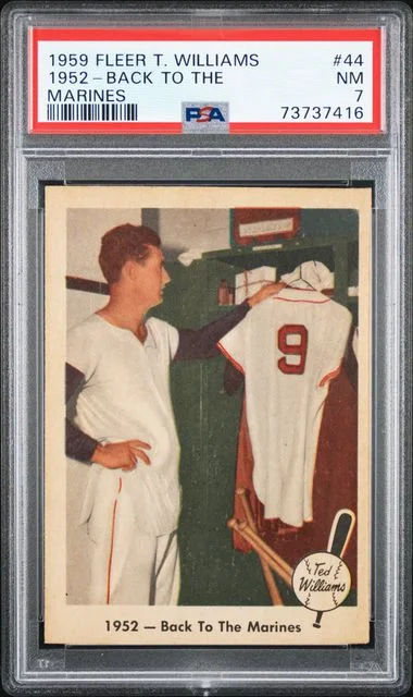 1959 Fleer 1952 Back To The Marines Ted Williams #44 card image