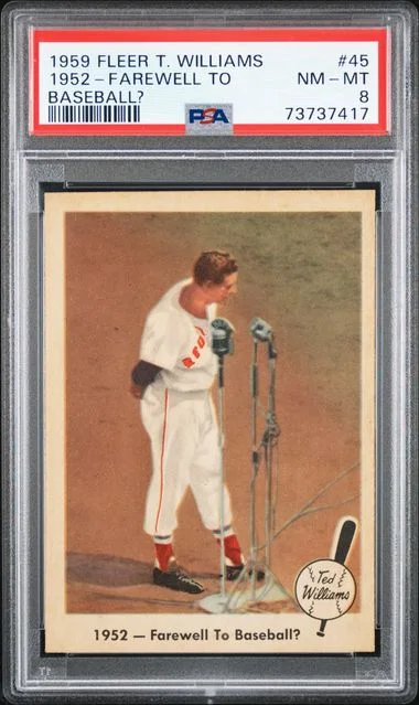 1959 Fleer 1952 Farewell To Baseball? Ted Williams #45 card image