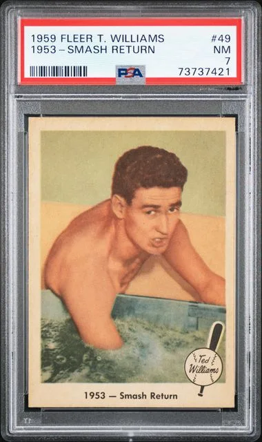 1959 Fleer 1953 Smash Return Ted Williams #49 card image