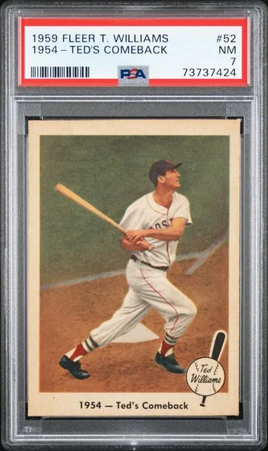 1959 Fleer 1954 Ted's Comeback Ted Williams #52 card image