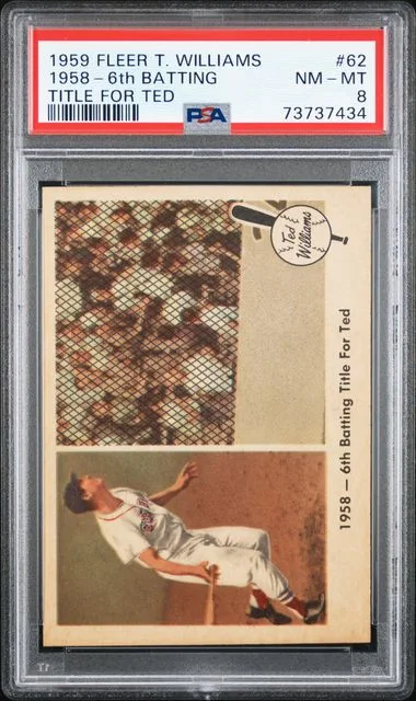 1959 Fleer 1958-6Th Ted Williams Title For Ted #62 card image