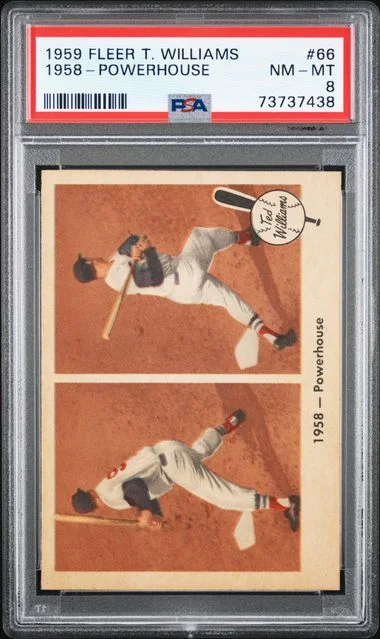 1959 Fleer 1958 Powerhouse Ted Williams #66 card image