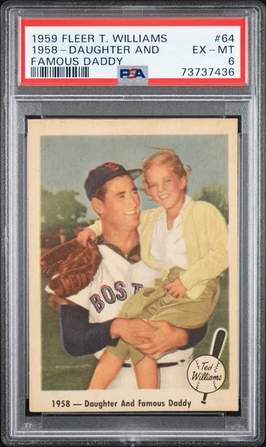 1959 Fleer Daughter and Famous Daddy #64 Ted Williams #1958 card image