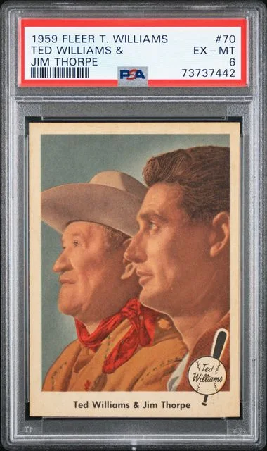 1959 Fleer & Jim Thorpe Ted Williams #70 card image