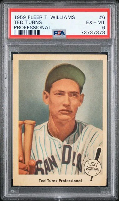 1959 Fleer Ted Turns Professional Ted Williams #6 card image
