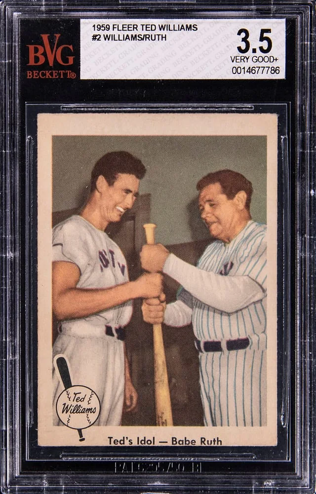 1959 Fleer Ted Williams/Babe Ruth #2 card image
