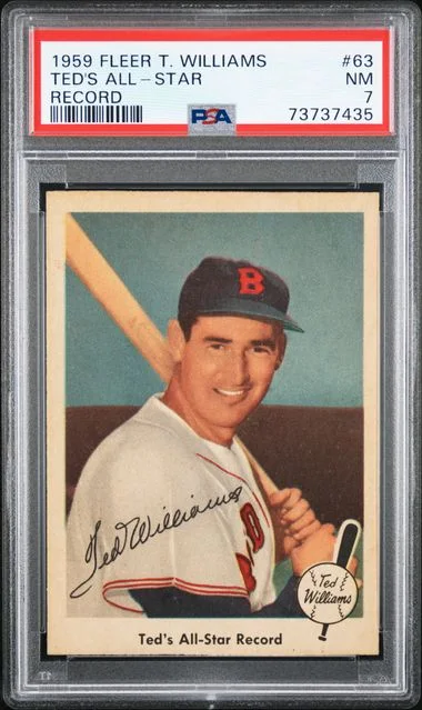 1959 Fleer Ted's Ted Williams Record #63 card image
