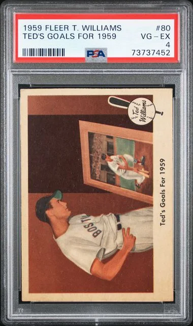 1959 Fleer Ted's Goals For 1959 Ted Williams #80 card image