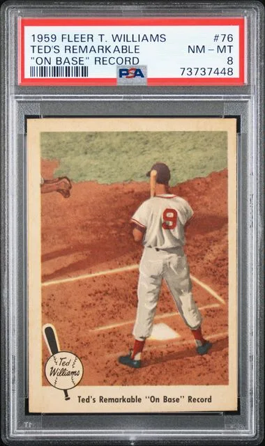1959 Fleer Ted's Remarkable On Base Record Ted Williams #76 card image