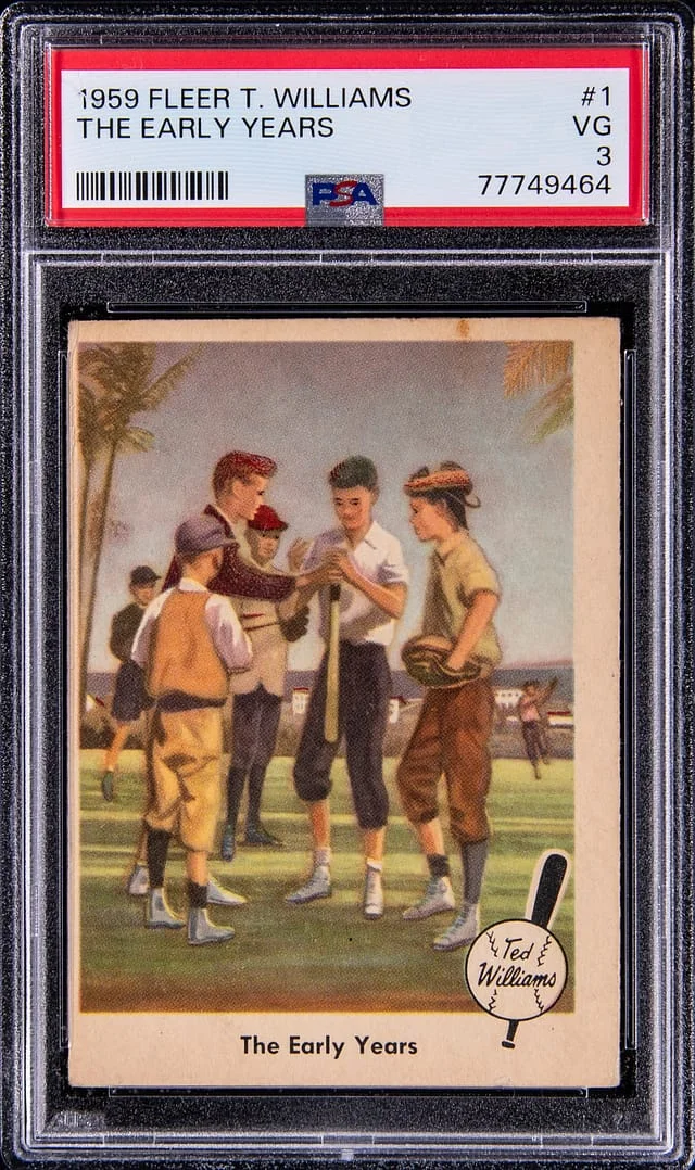 1959 Fleer The Early Years Ted Williams #1 card image