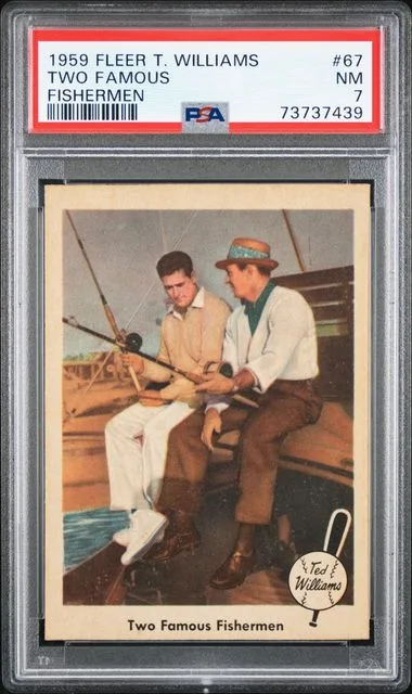 1959 Fleer Two Famous Fishermen Ted Williams #67 card image