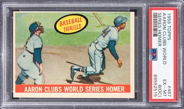 1959 Topps Aaron #467 card image