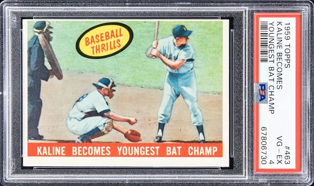 1959 Topps Al Kaline Youngest Bat Champ #463 card image