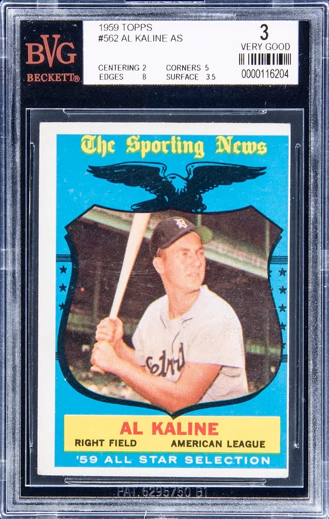 1959 Topps Al Kaline The Sporting News #592 card image