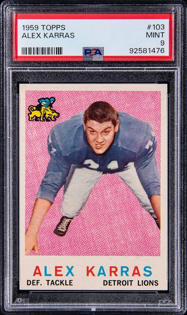 1959 Topps Alex Karras #103 card image