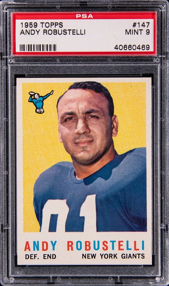 1959 Topps Andy Robustelli #147 card image