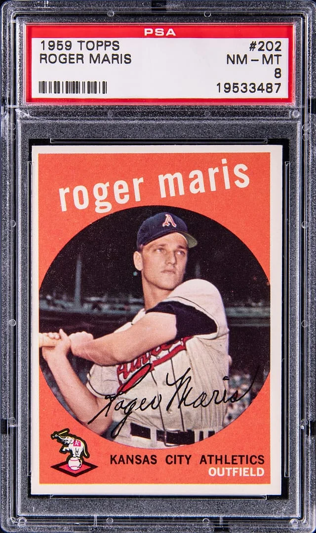 1959 Topps Baseball Roger Maris #202 card image