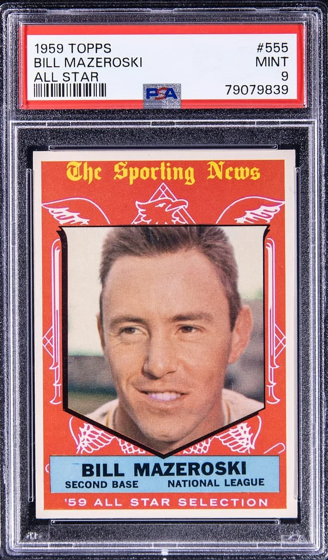 1959 Topps Bill Mazeroski All Star #555 card image