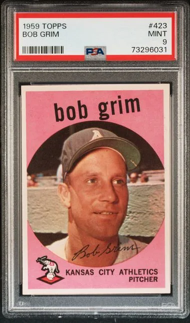 1959 Topps Bob Grim #423 card image