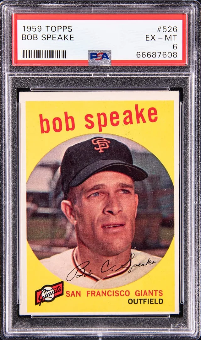 1959 Topps Bob Speake #526 card image