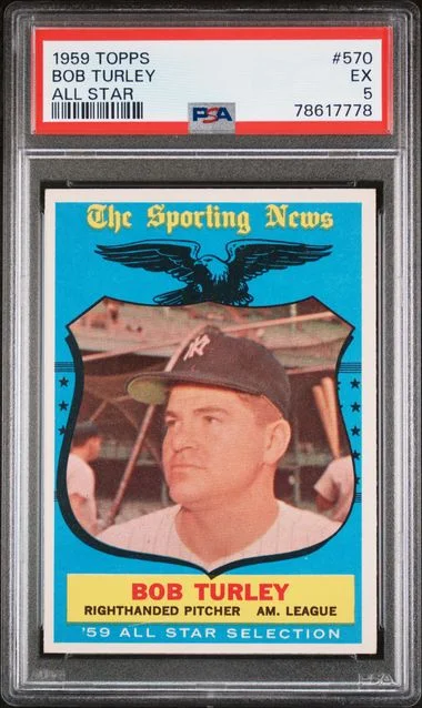 1959 Topps Bob Turley All Star #570 card image