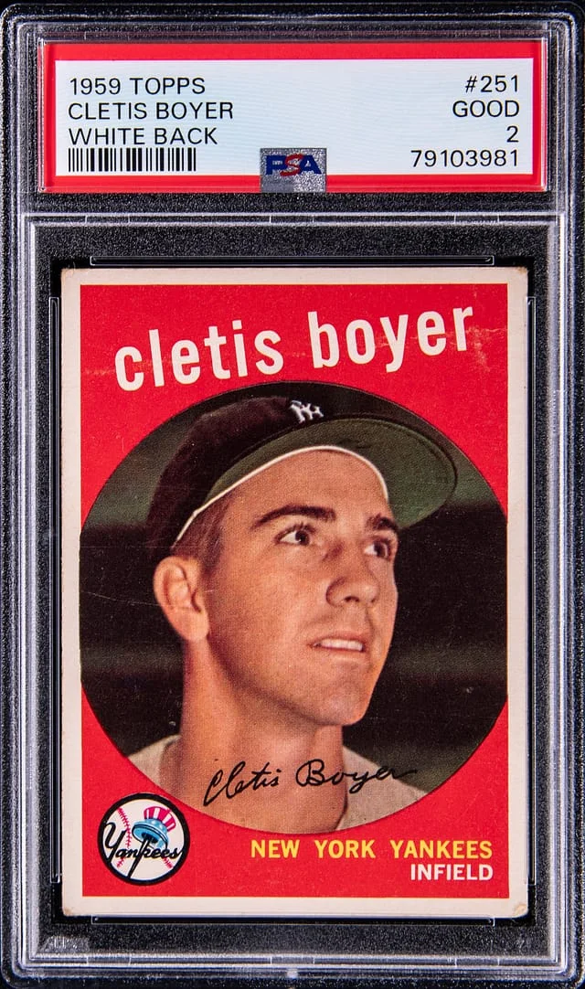 1959 Topps Cletis Boyer White Back #251 card image
