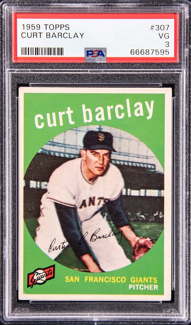 1959 Topps Curt Barclay #307 card image