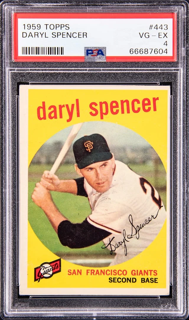 1959 Topps Daryl Spencer #443 card image