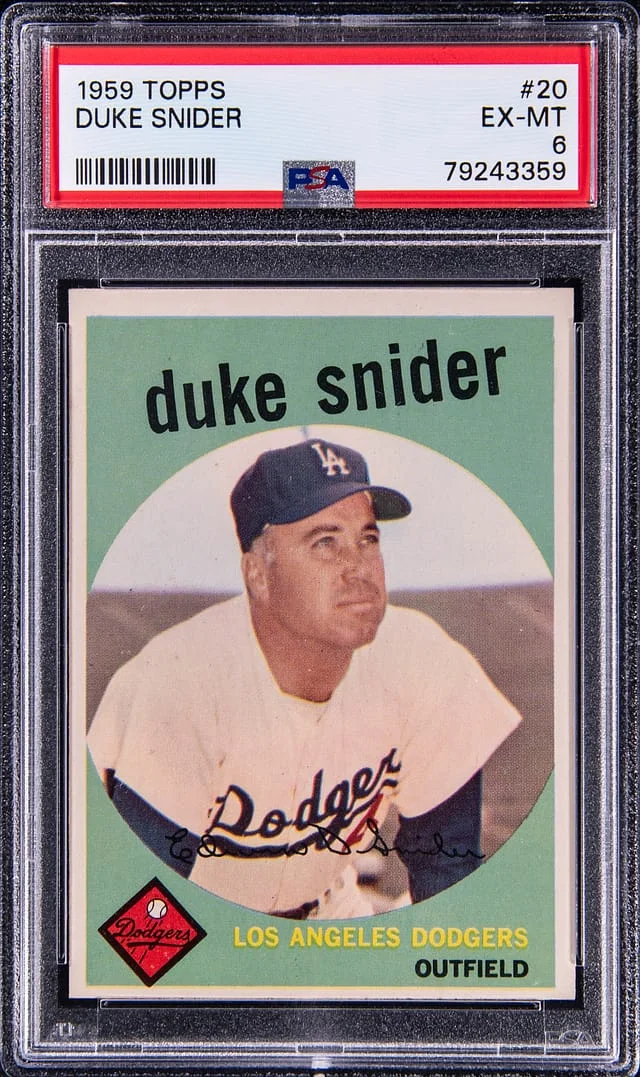 1959 Topps Duke Snider #20 card image