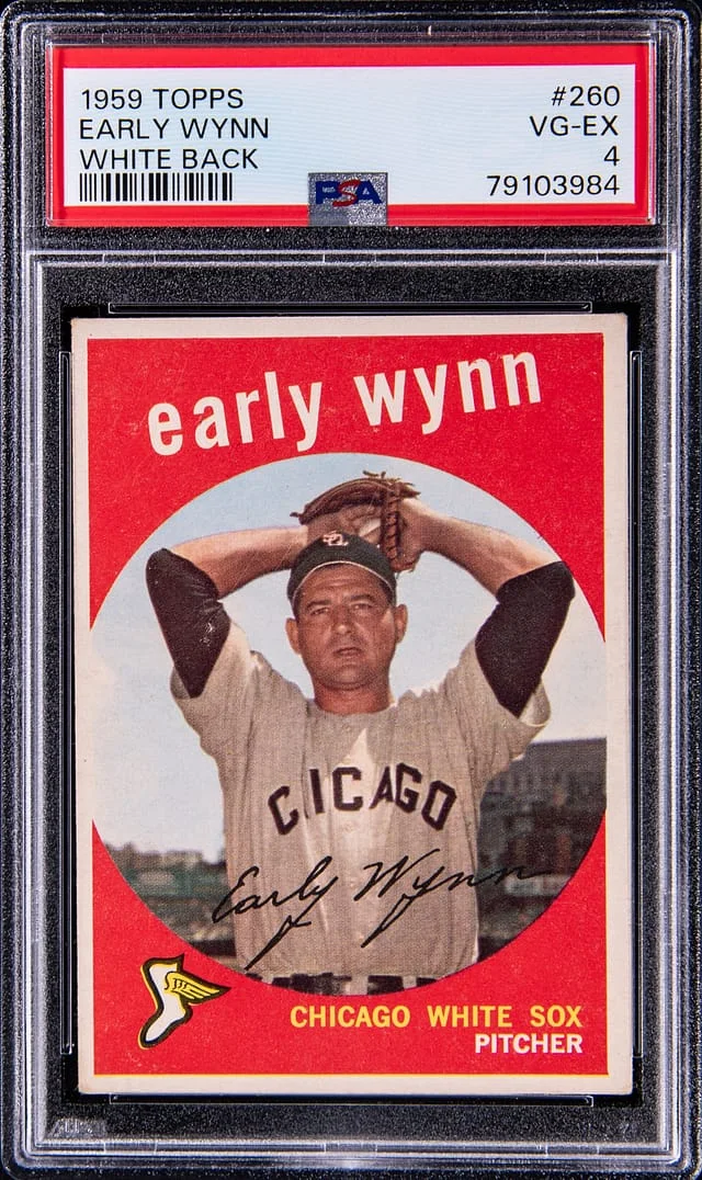 1959 Topps Early Wynn White Back #260 card image