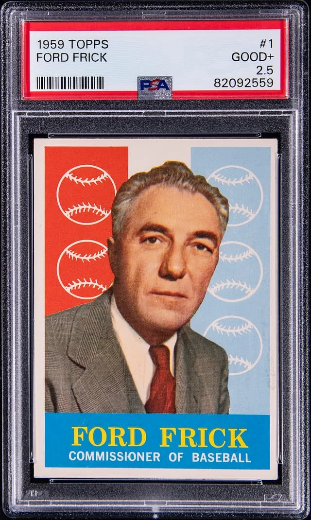 1959 Topps Ford Frick #1 card image
