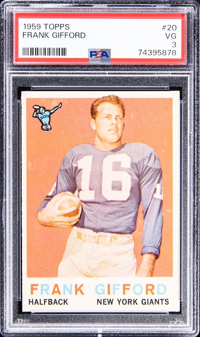 1959 Topps Frank Gifford #20 card image
