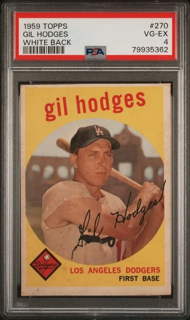 1959 Topps Gil Hodges White Back #270 card image