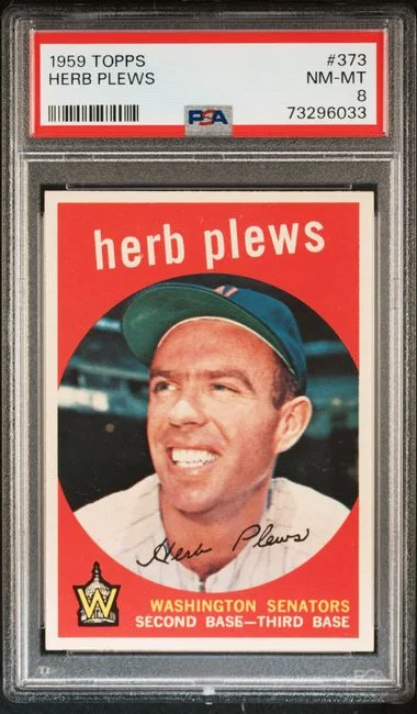 1959 Topps Herb Plews #373 card image