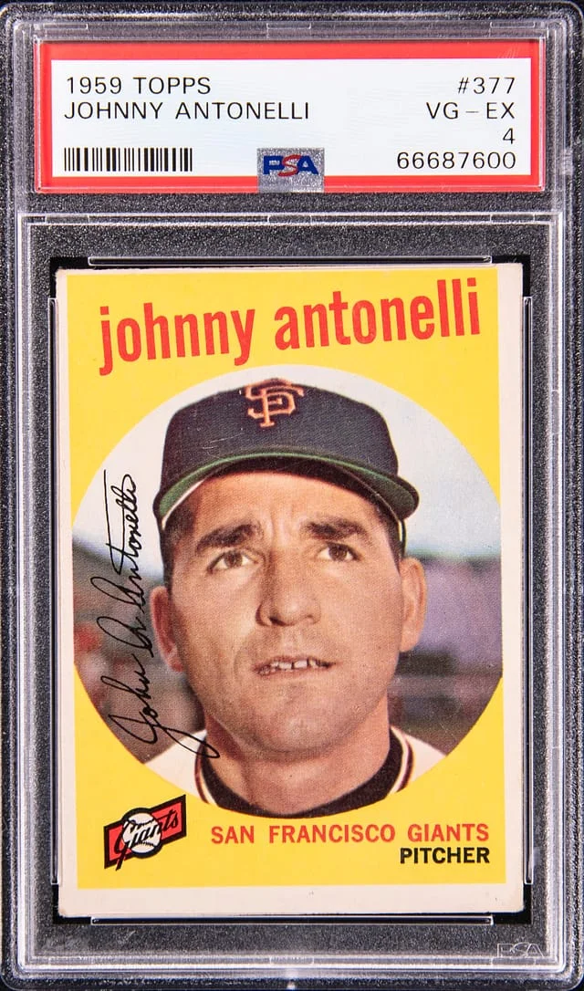 1959 Topps Johnny Antonelli #377 card image