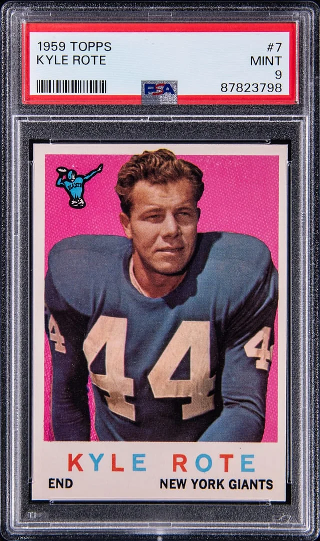 1959 Topps Kyle Rote #7 card image