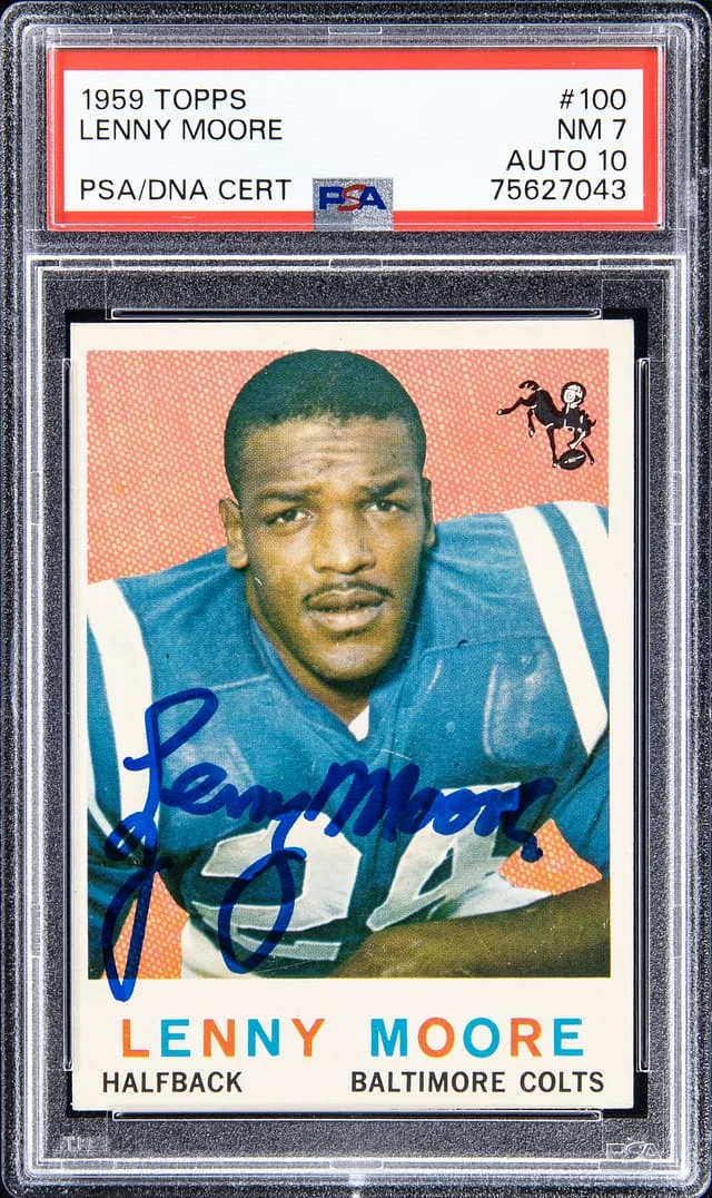 1959 Topps Lenny Moore #100 card image