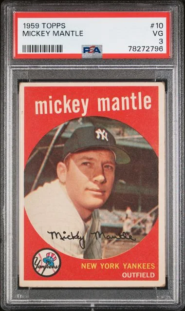 1959 Topps Mickey Mantle #10 card image