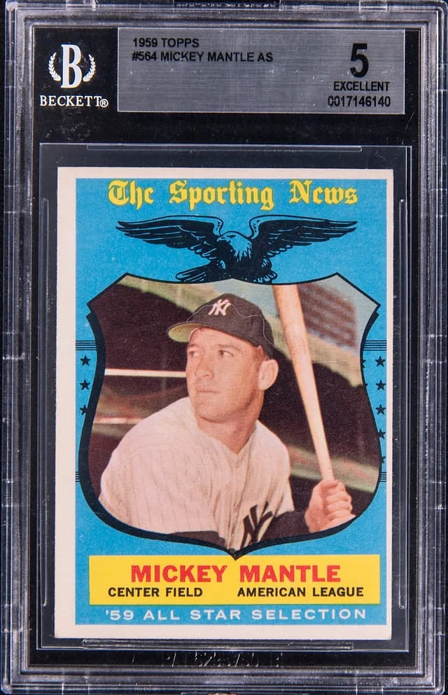 1959 Topps Mickey Mantle AS #564 card image