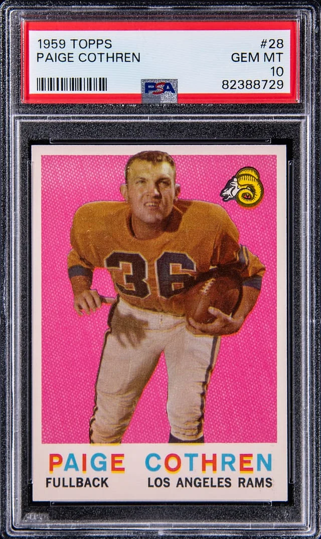 1959 Topps Paige Cothren #28 card image