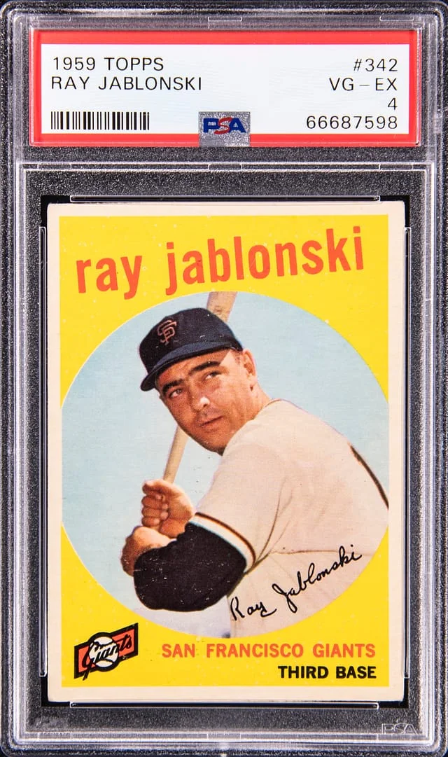 1959 Topps Ray Jablonski #342 card image