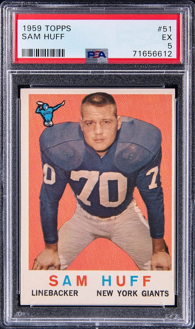 1959 Topps Sam Huff #51 card image