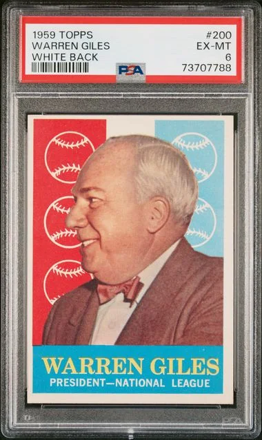 1959 Topps Warren Giles #200 card image