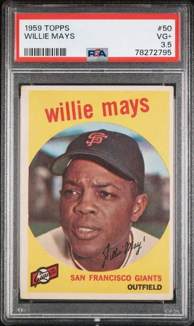 1959 Topps Willie Mays #50 card image