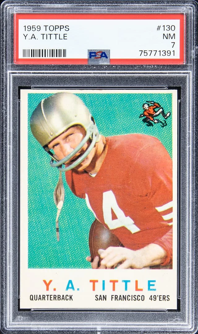 1959 Topps Y.A. Tittle #130 card image