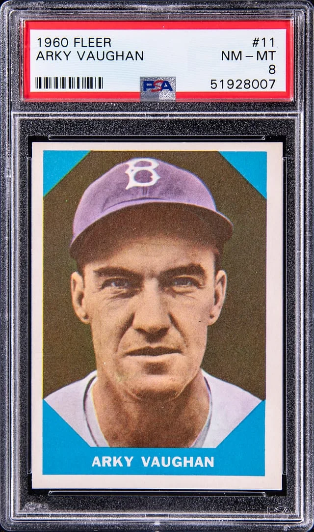 1960 Fleer Arky Vaughan #11 card image
