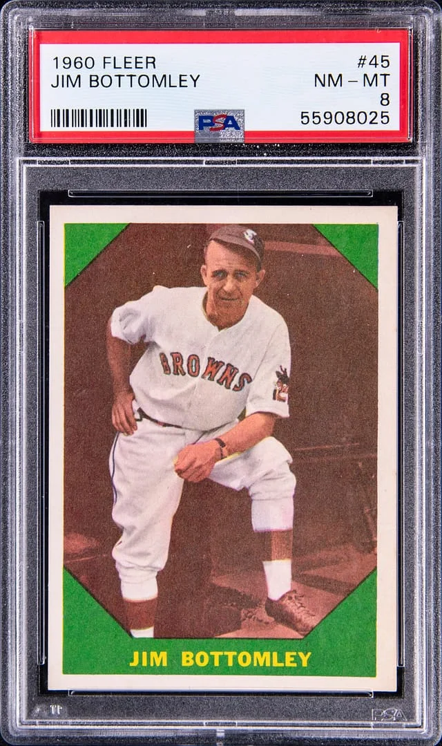 1960 Fleer Jim Bottomley #45 card image